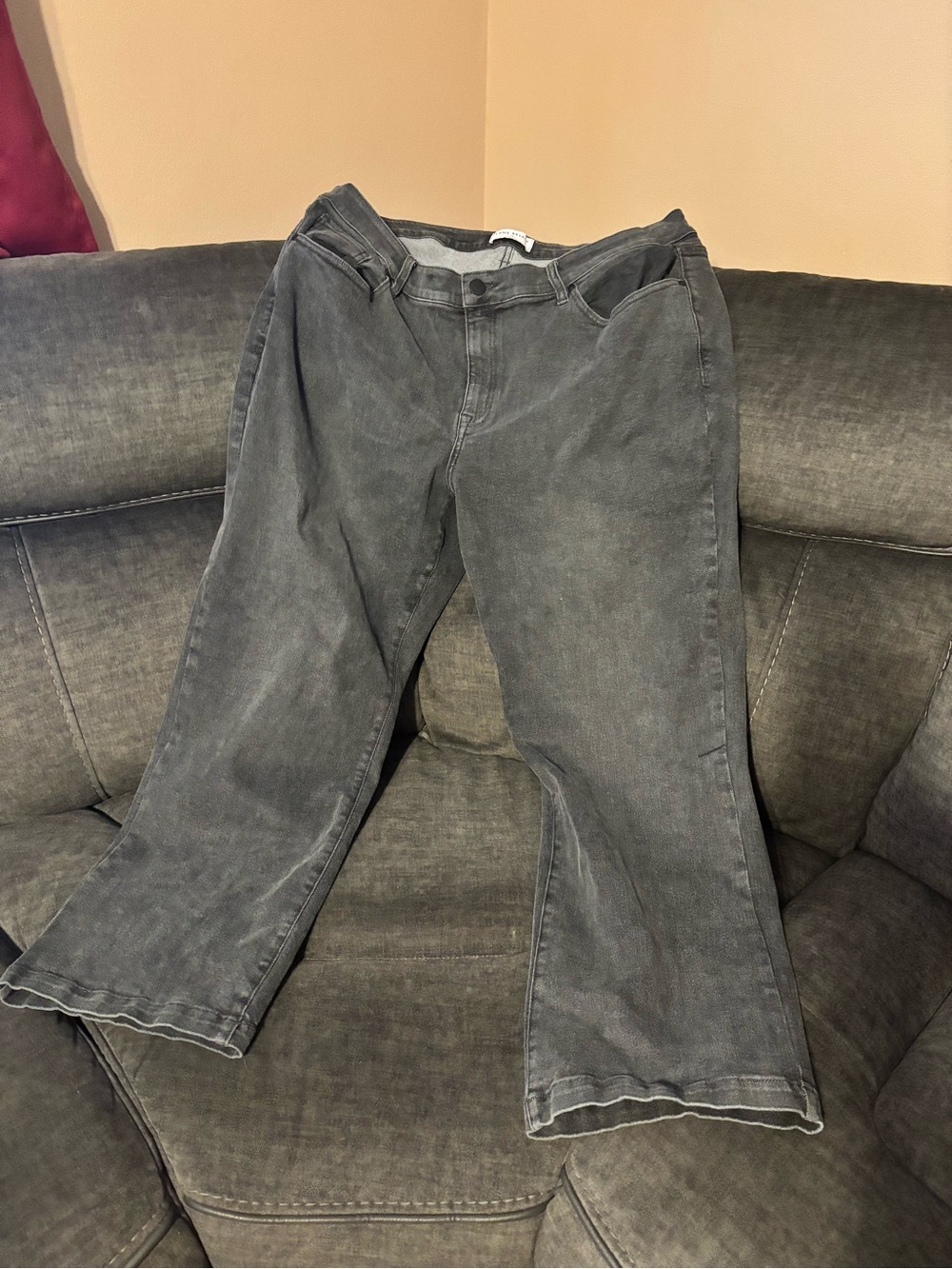 Lane Bryant Casual Wide-Leg Gray Jeans plus size 22